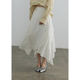 高腰长裙 裙子夏季 BLUEerror 蕾丝拼接荷叶边白色半身裙女中长款
