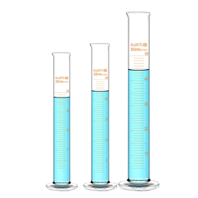 刻度玻璃量筒 量出量入式逆向双刻度计量10 25 50 100 250 500 1000 2000ml 准加厚化学实验器材直型杯普瑞奇