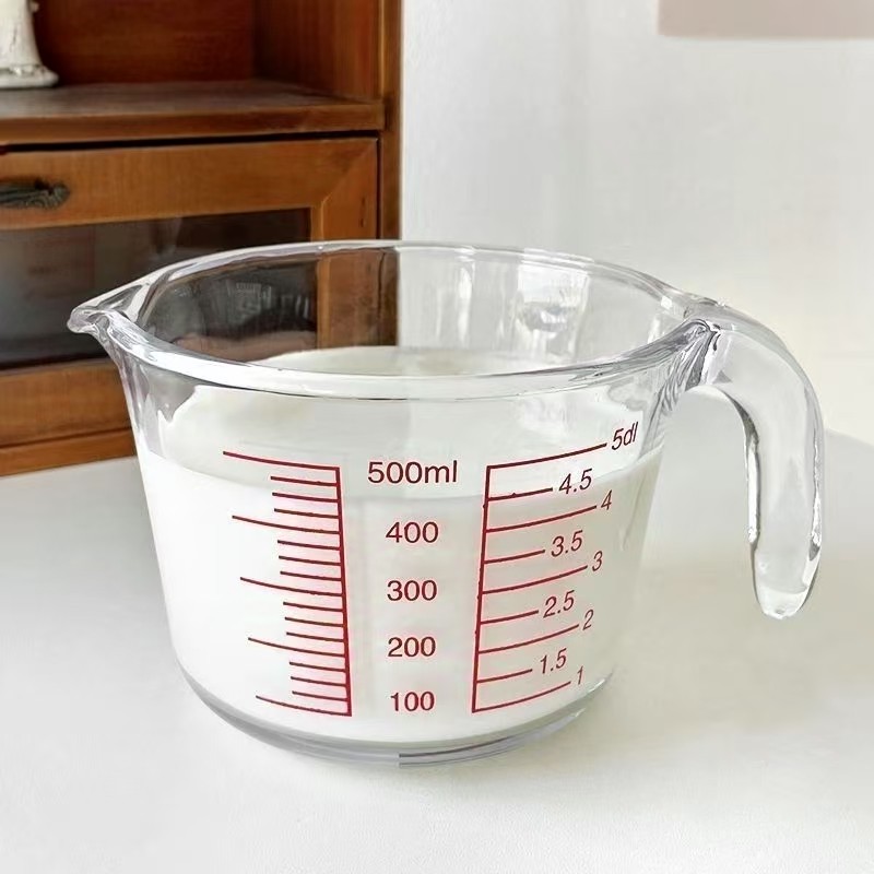 带刻度玻璃杯量杯大容量打蛋烘焙计量刻度牛奶杯子家用带把手,餐饮具,玻璃杯,淘宝优惠券,粉丝福利购,淘宝优惠卷