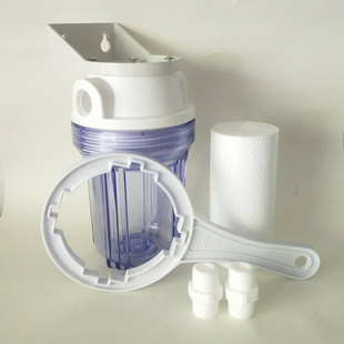 5寸2分4分透明单级过滤器净水器初级过滤工业设备循环水流通瓶杯