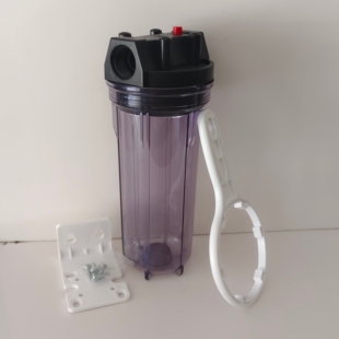 10寸4分6分1寸口中胖透明过滤器过滤壳滤杯滤瓶加厚防爆PET材质