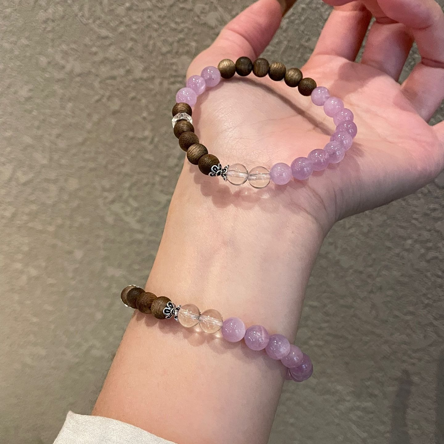 奇楠/紫锂辉/白水晶手链约6/7mm