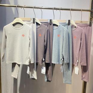 晚安吻秋冬新款儿童德绒保暖内衣套装男童女童秋衣裤中大童家居服