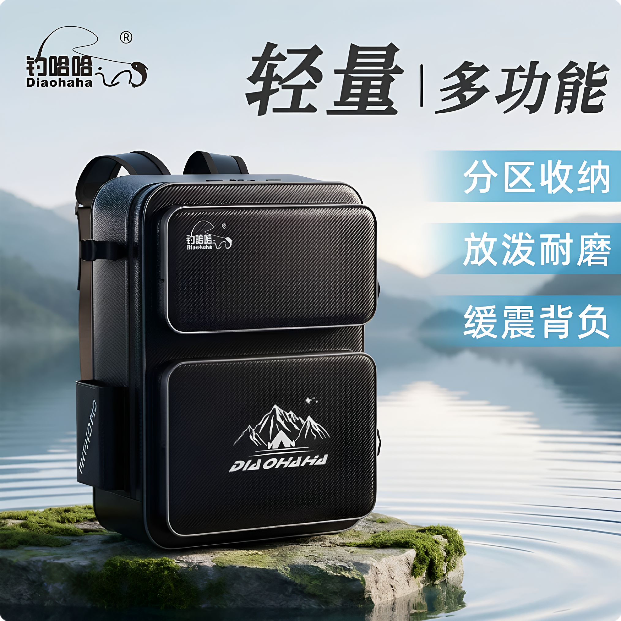 2025新款钓椅包双肩钓鱼背包防水耐磨收纳骑士钓椅包鱼护包鱼竿包