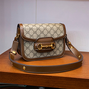 香港肖战同款 潮 1955马鞍包斜挎单肩腋下包小众真皮包包女2024新款