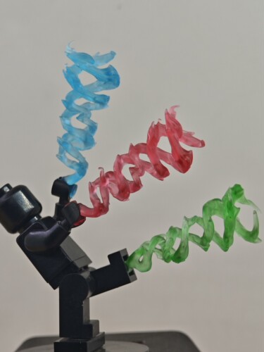 人仔特效系列激光眼虎爪第三方3D打印拼装人仔积木玩具模型
