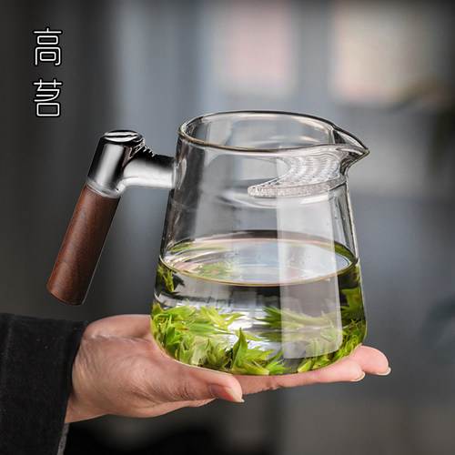 高茗玻璃公道杯茶漏一体