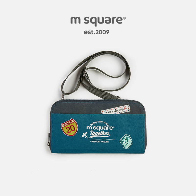 【品牌福利】msquare斜挎护照夹证件收纳包旅行便携机票夹多功能