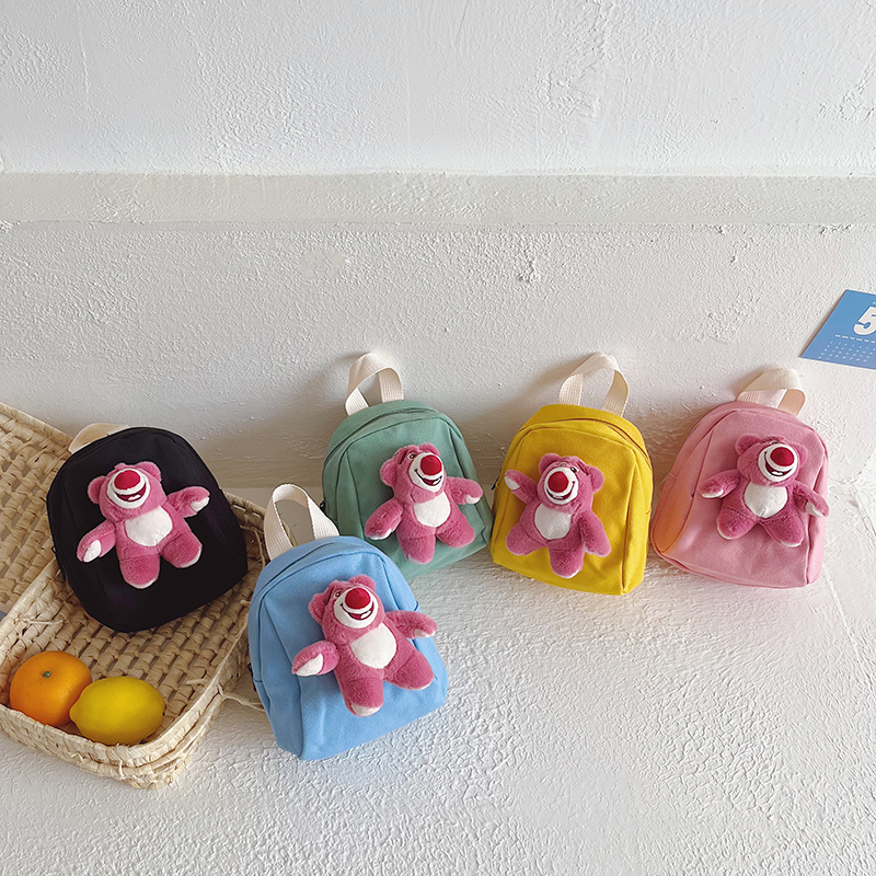草莓熊包包儿童小背包女孩迷你外出休闲宝宝可爱双肩包女童小书包