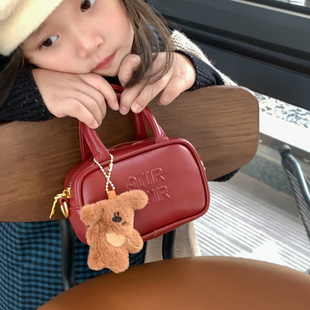 儿童宝宝高颜值纯色迷你手提保龄球零钱包小女孩外出百搭配饰包潮