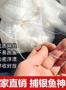 银鱼网粘网渔网小鱼网面条鱼网超细特软银鱼白条鱼网丝网浮网沉网