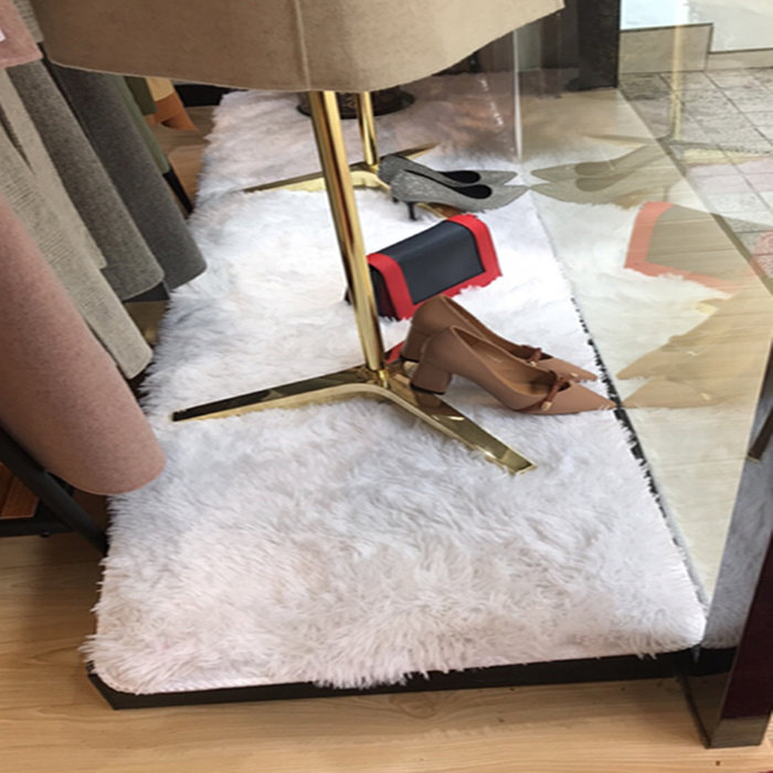 服装店淘宝拍照地毯白色摄影毯背景纯色橱窗地毯装饰垫定做长毛毯