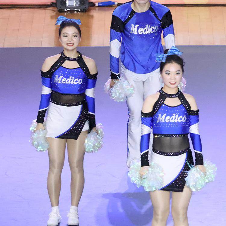 定制啦啦操比赛服装啦啦队服竞技健美操服装体操服学生新款25女男