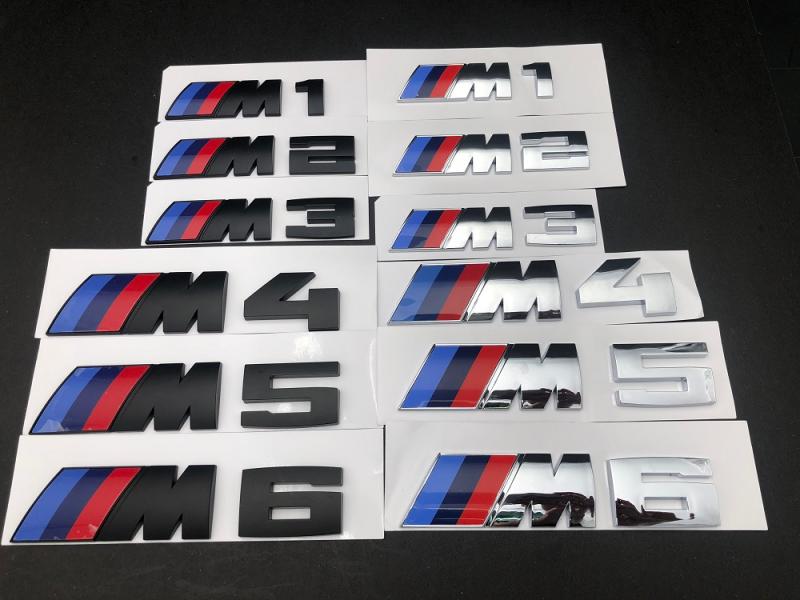 新款华晨宝马3系5系改装标M3 M5车标M1 M2 M4 M6后尾标字母标标贴