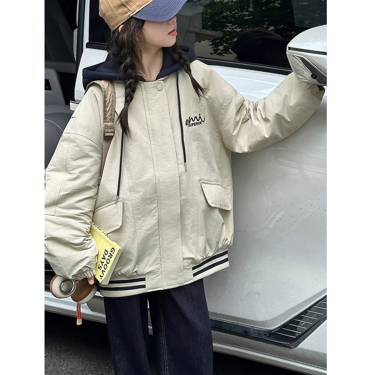 女童夹棉外套儿童秋冬加厚棒球服