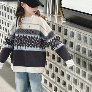 韩国童装女童毛衣儿童打底衫2025秋装新款大童秋冬装针织上衣洋气