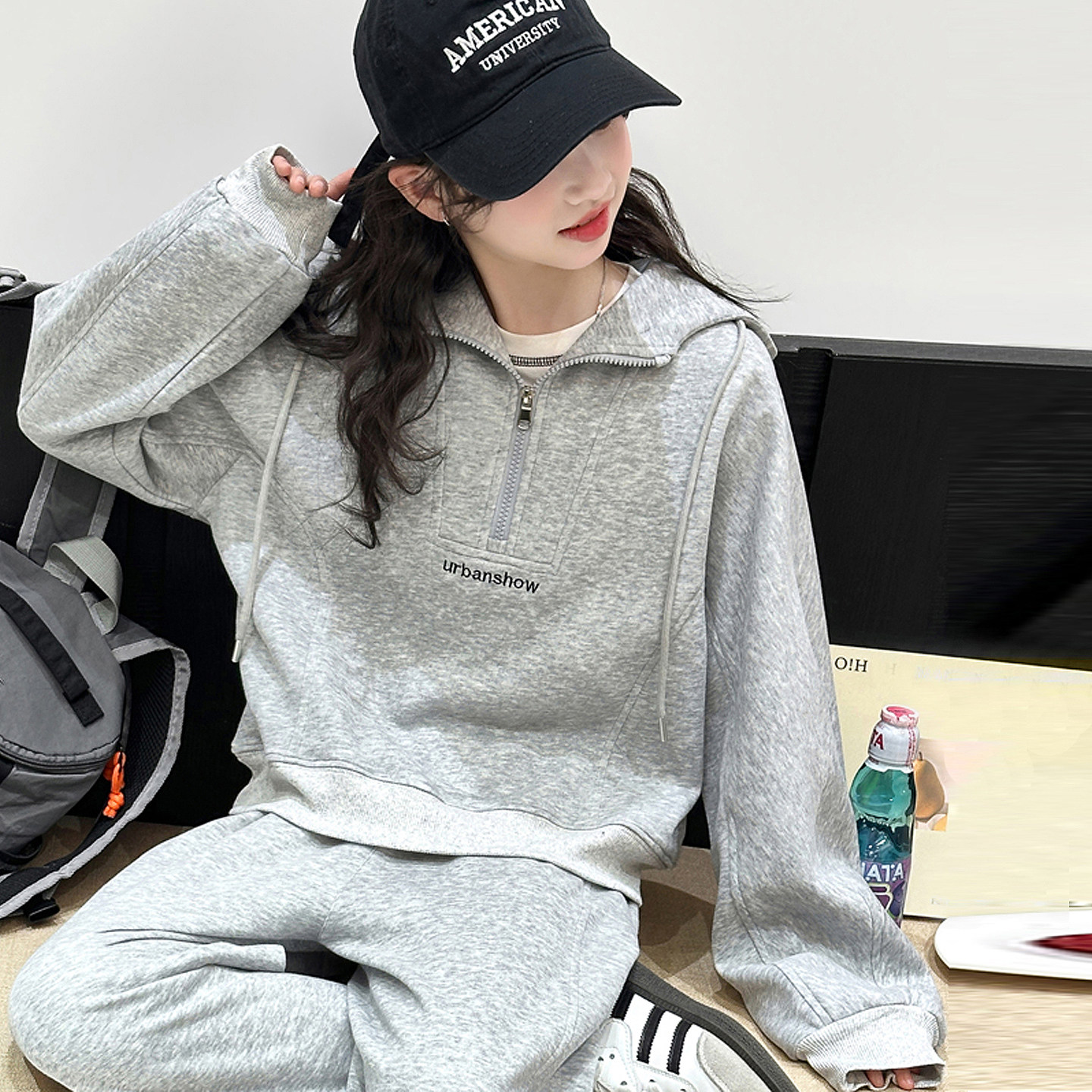 韩女童套装儿童卫衣裤子两件套春装2026新款春秋大童女孩运动衣服