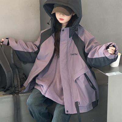 女童三合一冲锋衣外套韩版外套