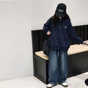 女童卫衣套装中大童女孩牛仔裤秋