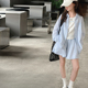 薄款 儿童夏季 衬衫 背心短裤 大童衣服 女童防晒衫 三件套2026新款 套装