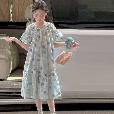 宽松薄款女童连衣裙裙子夏装