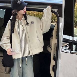 果儿kids童装儿童外套女童夹克衫2026春装新款大童上衣女孩棒球服