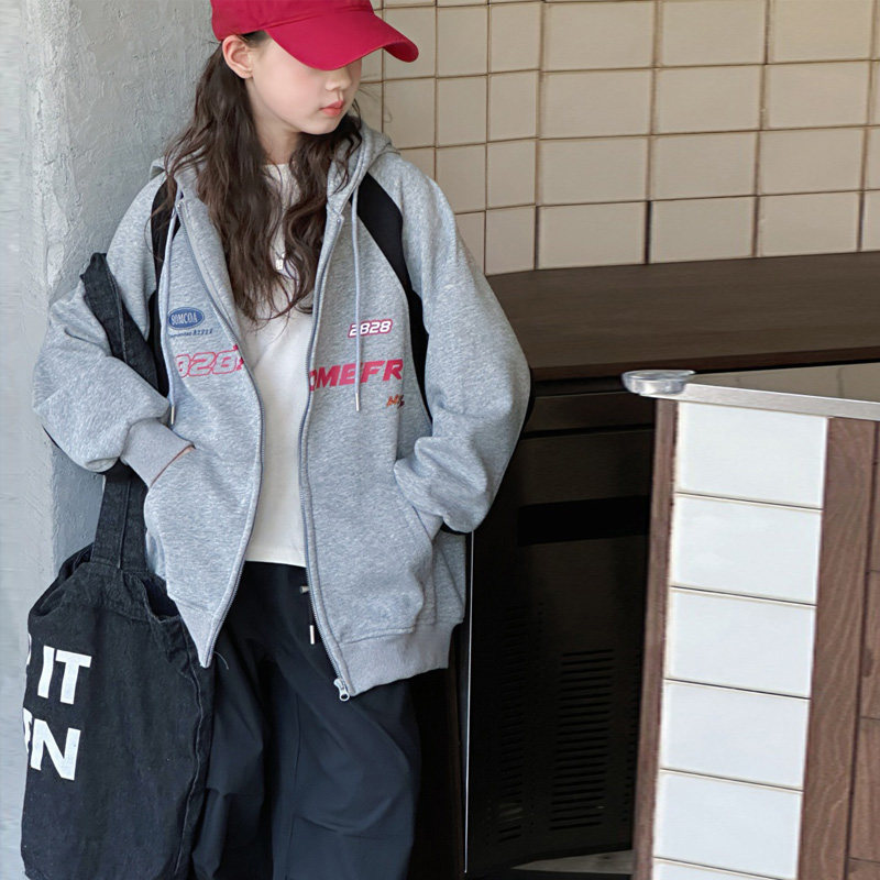 学院风女童外套儿童开衫卫衣2026新款春秋装大童女孩洋气时髦上衣