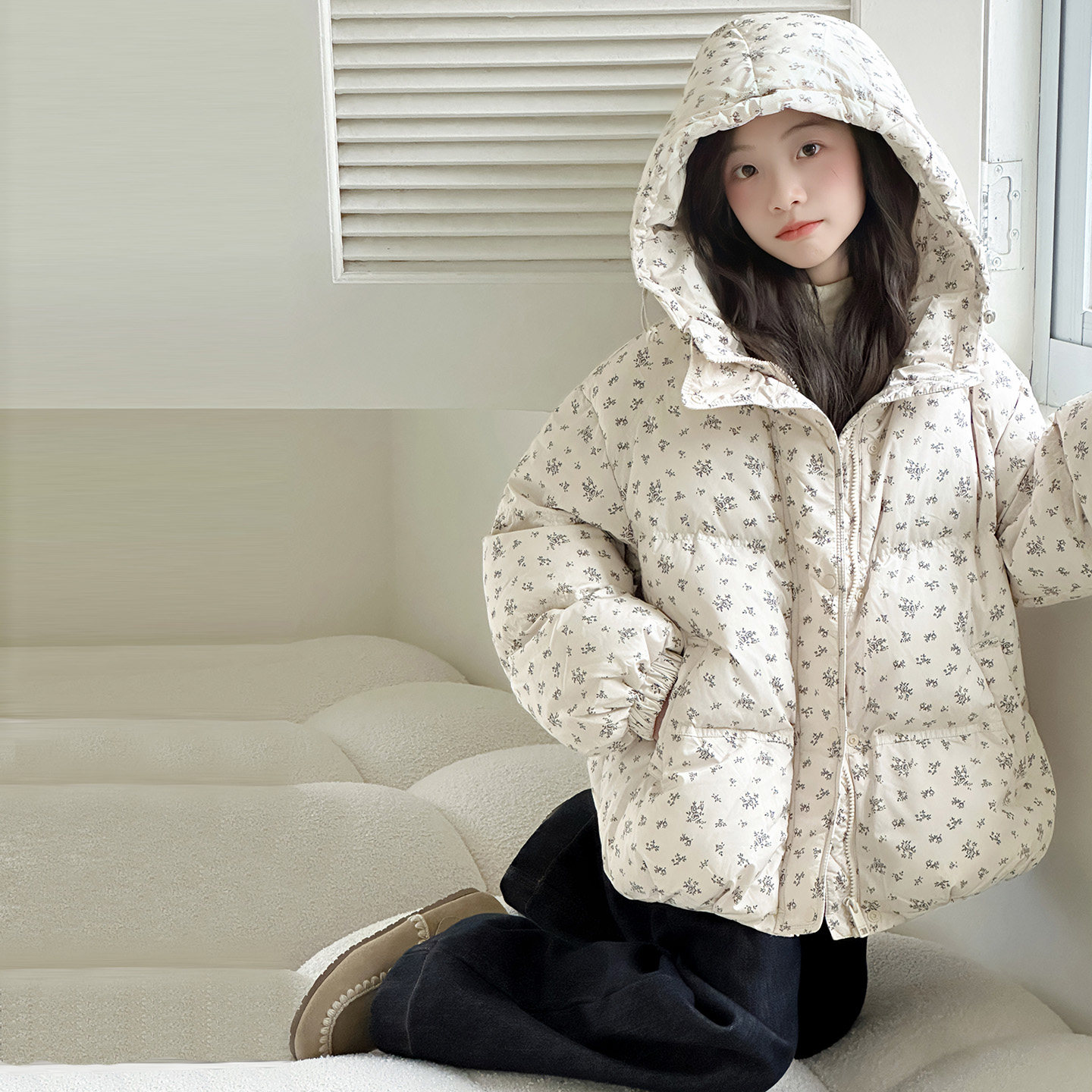 韩国女童棉服加厚儿童洋气冬装外套2025新款女大童冬季羽绒棉衣袄