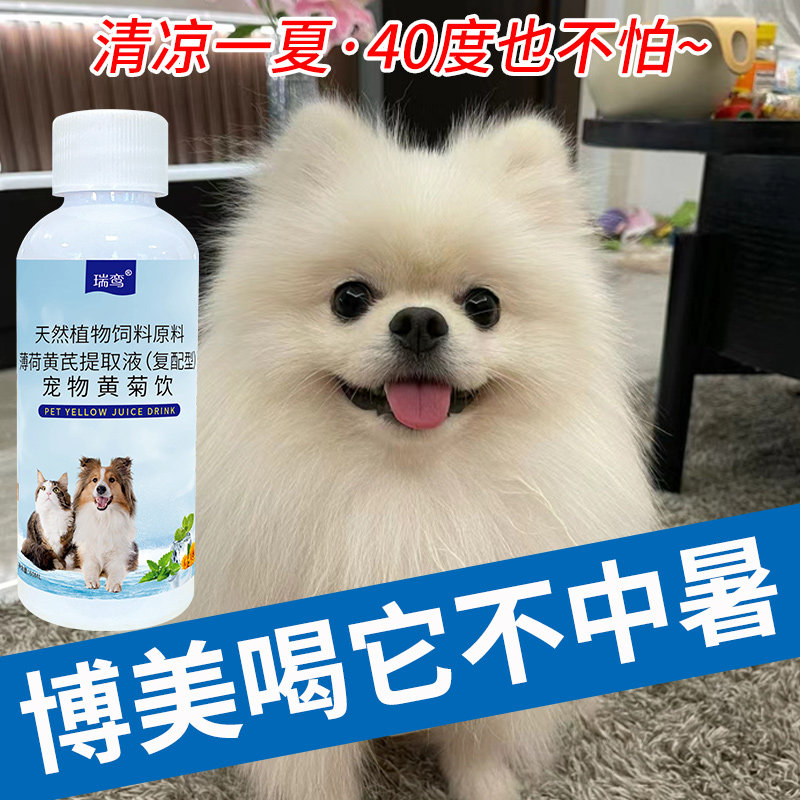 宠物降火下火凉茶博美防中暑专用菊花茶狗狗尿黄便臭上火清热去火