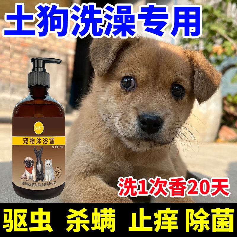 中华田园犬土狗专用沐浴露驱虫止痒除菌除臭二合一洗澡香波去跳蚤