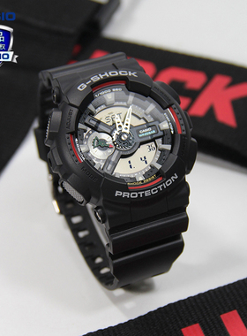 卡西欧手表男GSHOCK复刻经典小方块原点红圈学生运动防水DW-5000R