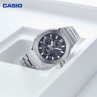 卡西欧手表男金属指针防水太阳能蓝牙农家橡树商务休闲GMC B2100