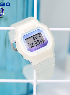 Casio卡西欧手表女彩色透明雪花小方块运动防水送礼物BGD-560WL