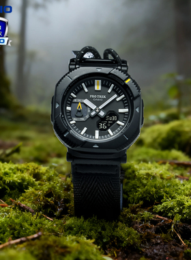 卡西欧手表男黑武士登山户外徒步露营防水可旋转表盘礼物PRJ-B001