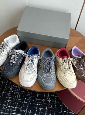 情侣款乞丐鞋25ss新款厚底老爹鞋女百搭复古做旧休闲小白鞋脏脏鞋