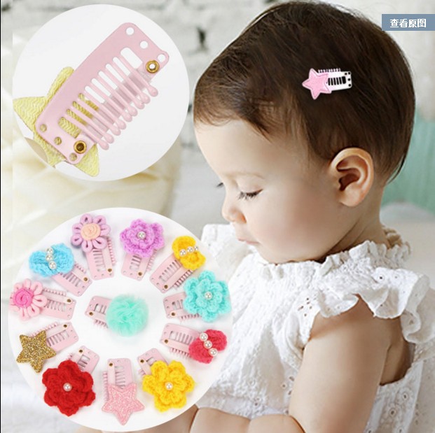 韩国安全夹婴幼儿少发量头饰品
