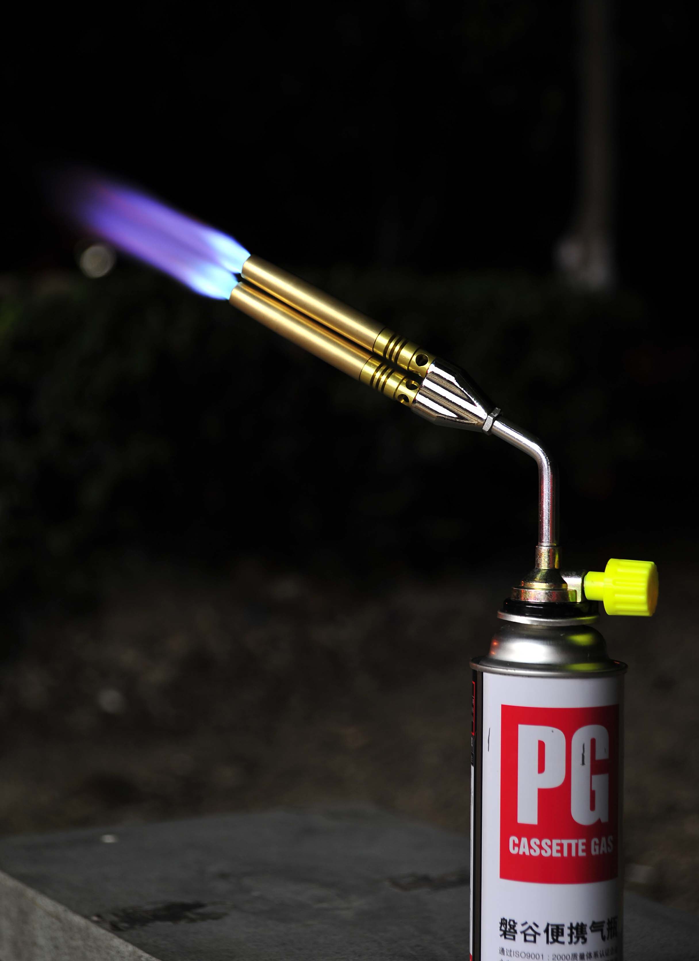 喷枪 喷火头双管全铜喷火嘴 空调焊接专用 卡式喷头烘焙烧烤点碳