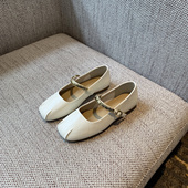 TFM 2026春季 新款 方头玛丽珍鞋 女平底一字带百搭浅口软底单鞋