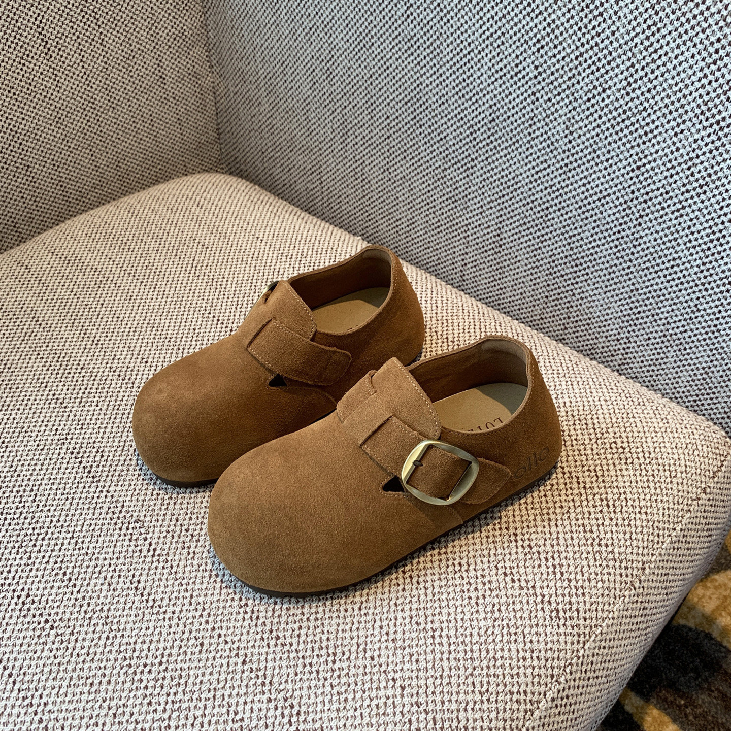 内增高厚底丑萌真皮勃肯鞋