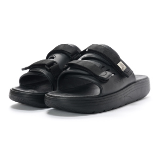 SUICOKE URICH 日系男子橡胶轻便拖鞋 黑色 OG-INJ-01