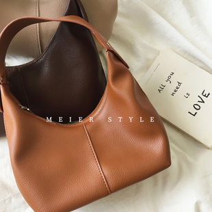 韩国ins复古软皮腋下包气质百搭单肩包手提包手拎包女包2021新款