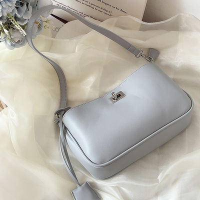 韩国ins小清新锁扣小方包简约百搭腋下单肩包通勤包2025新款女包