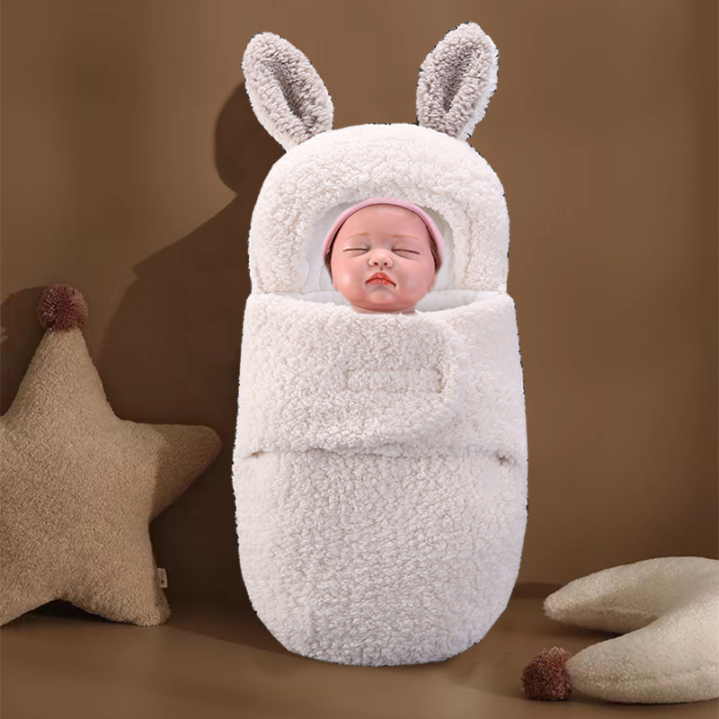 初生婴儿抱被冬款新生儿包被春秋防惊跳睡袋宝宝用品襁褓加厚外出