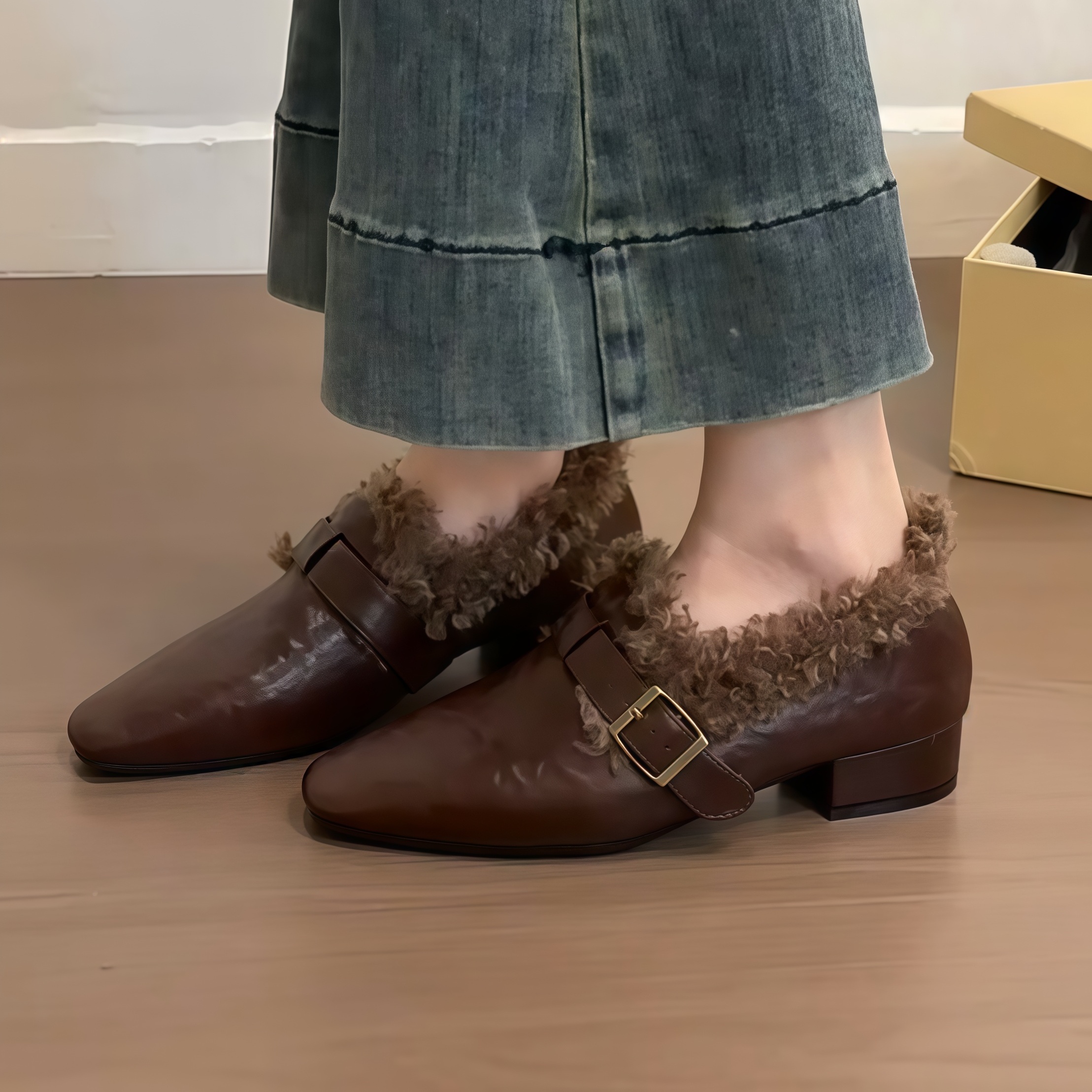 2025年秋冬季新款气质方头皮带扣