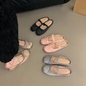 仙女鞋 2026春夏季 子外穿 平底晚晚鞋 包头半拖鞋 玛丽珍单鞋 芭蕾舞鞋