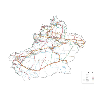 新疆维吾尔自治区地图高清电子版可编辑AI/CDR矢量源文件设计素材