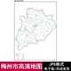 广东省梅州市街道区域交通地图电子版 高清源文件素材模板 JPG格式