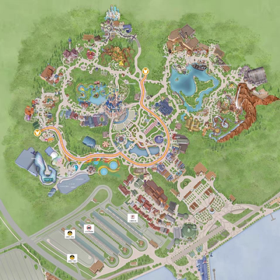 上海迪士尼度假乐园地图电子版大尺寸高清地图jpg素材设计文件