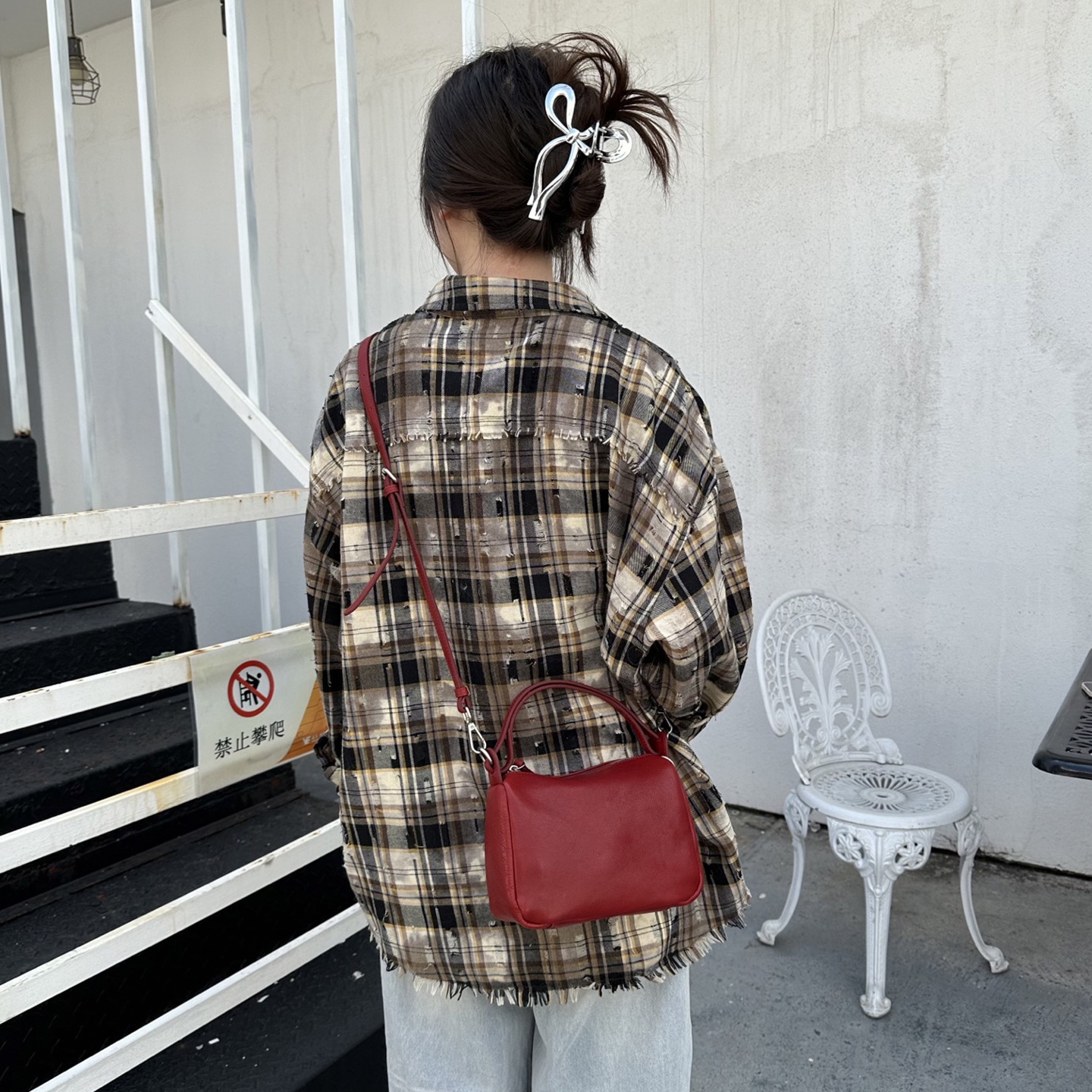 韩版文艺复古植鞣牛皮迷你小包包