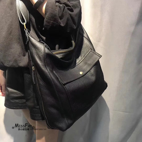 大包头层牛皮大容量单肩斜挎百搭